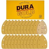 Dura-Gold Mouse Detail Sander Sandpaper Sanding Sheets, 5 Hole, 220 Grit | (Box of 24), 5 Hole Pattern Hook &amp; Loop Triangle Mouse Discs - Woodworking Wood, Furniture Crafting, Sand Automotive Paint