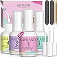 SAVILAND Dip Powder Liquid Set: 20 ml Ultimate Nail Dip System Essentials Liquid Large Capacity Dip Powder Base Activator Top Coat Saver Dip Powder Nail Kit No Need Curing for Nail Dip User