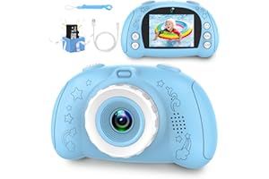 ULTRALENT Kids Camera for Kids 3-12, Kids Digital Camerawith 32G SD Card, Toddler Camera with 2.4-Inch Screen for Children at Birthday, Christmas (Blue)