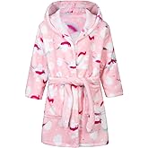 CROOUTN Kids Little Boys Girls Cartoon Hooded Bathrobe Toddler Robe Pajamas Sleepwear