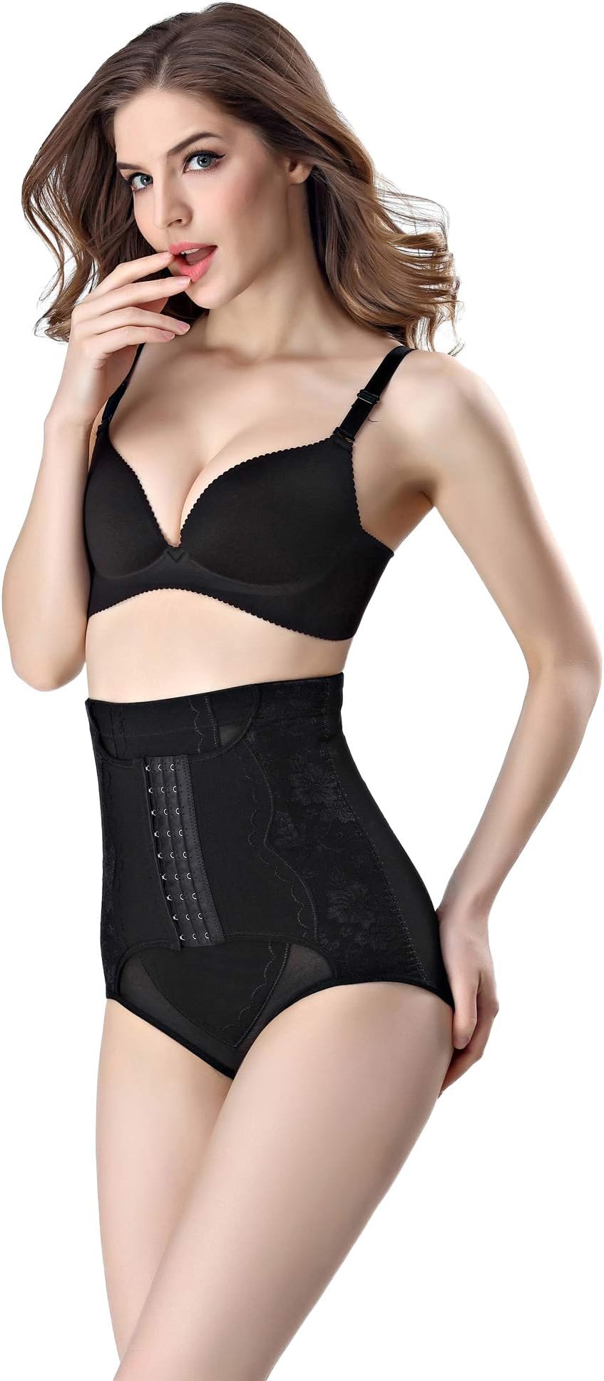 Han Fashion Women Butt Lifter Shapewear High Waist Tummy Control Body Shaper Shorts Waist Trainer Panty (Black, M)