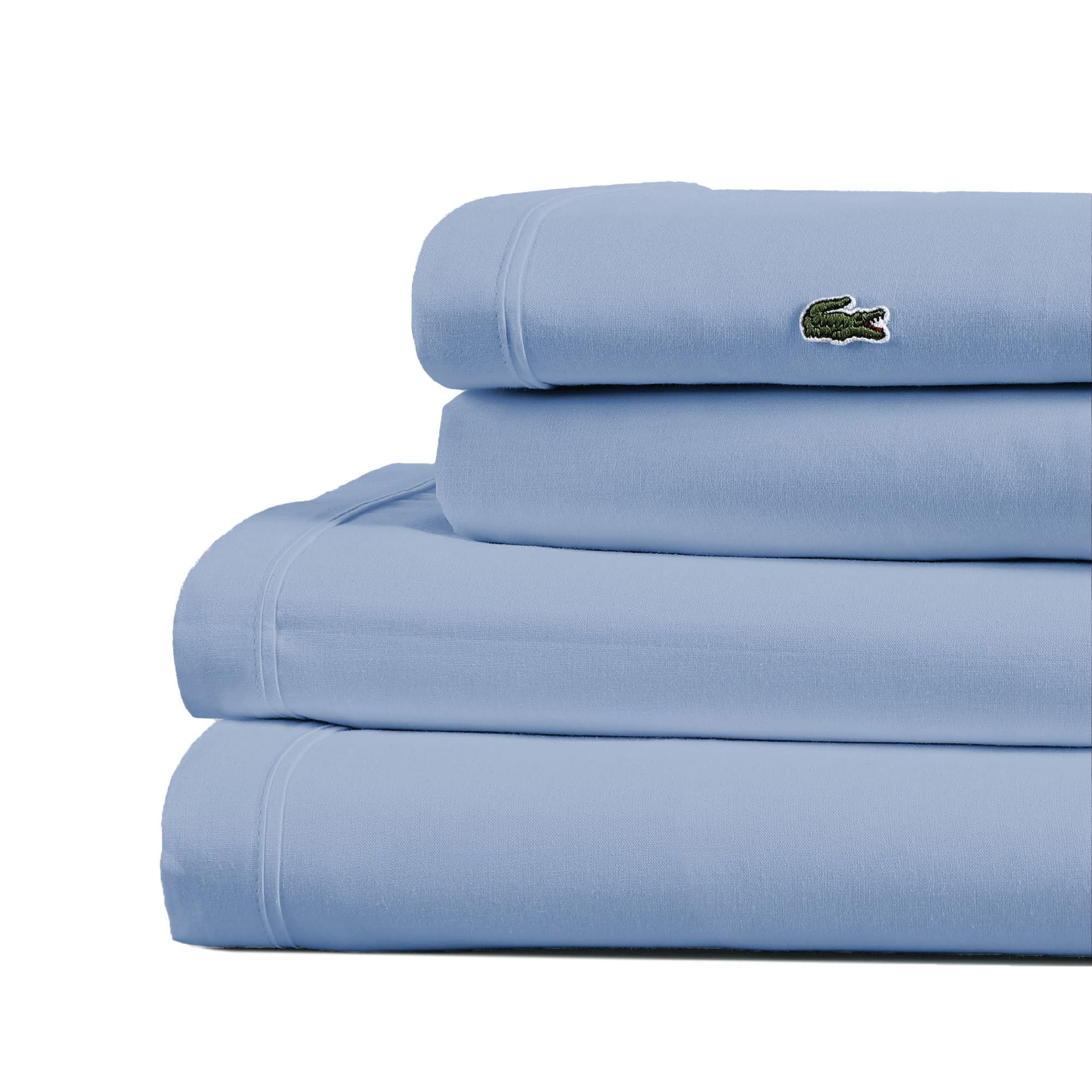 Lacoste Sheet Set, Allure Blue, Queen