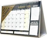 PaulStore 2026 Month to View Desktop Planner Black & White Spiral Bound Free view 6