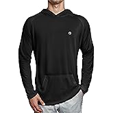 Mens Dry-Fit UPF 50+ Sun Shirt Hooded, Fishing Shirts for Men Long Sleeve, SPF Shirts for Men, Men's Rash Guard