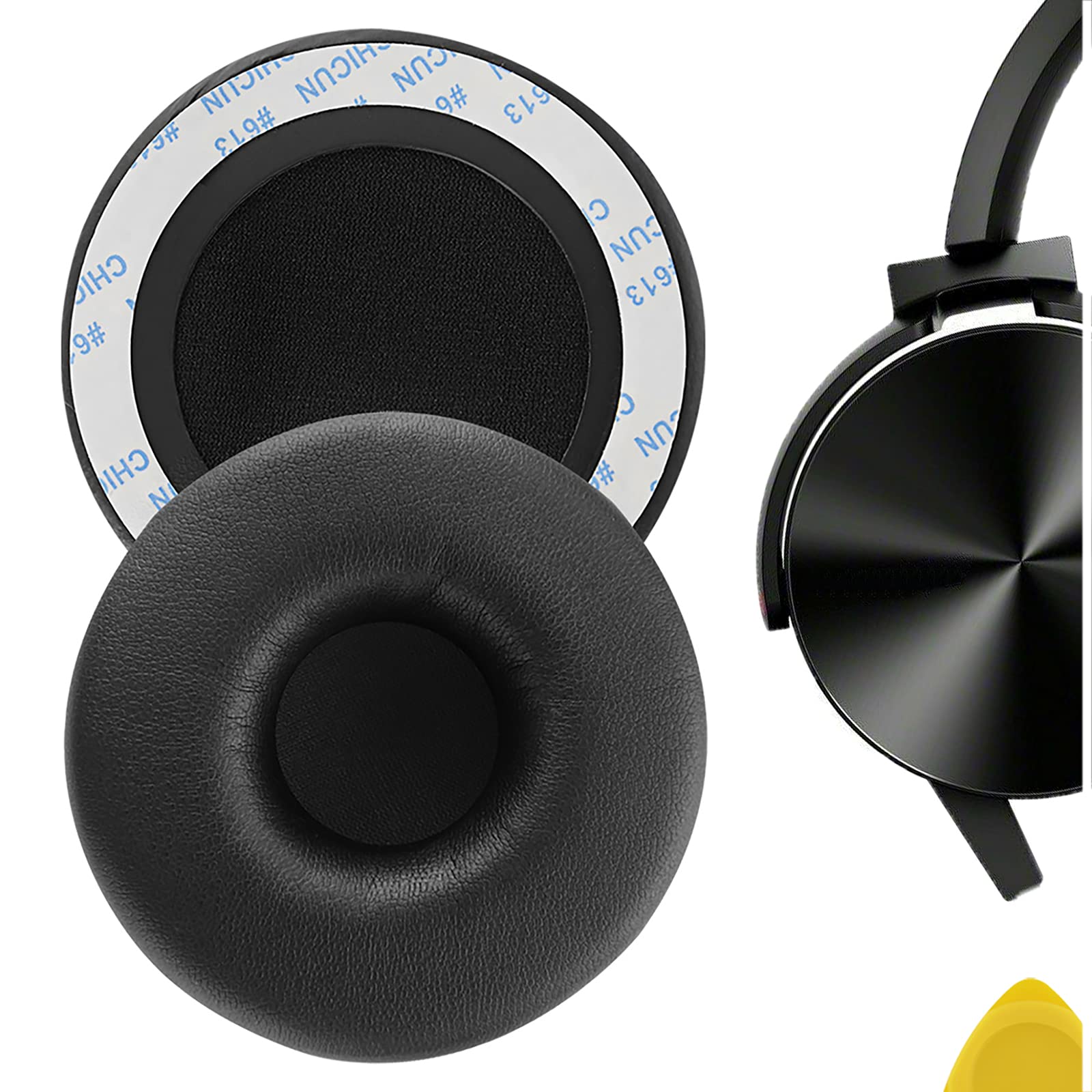 Geekria Replacement Ear Pads for SONY MDR-XB 450/ 450AP/ 550AP/ 650BT, WH-XB700 Headphones Ear Cushions, Repair Parts (Black)