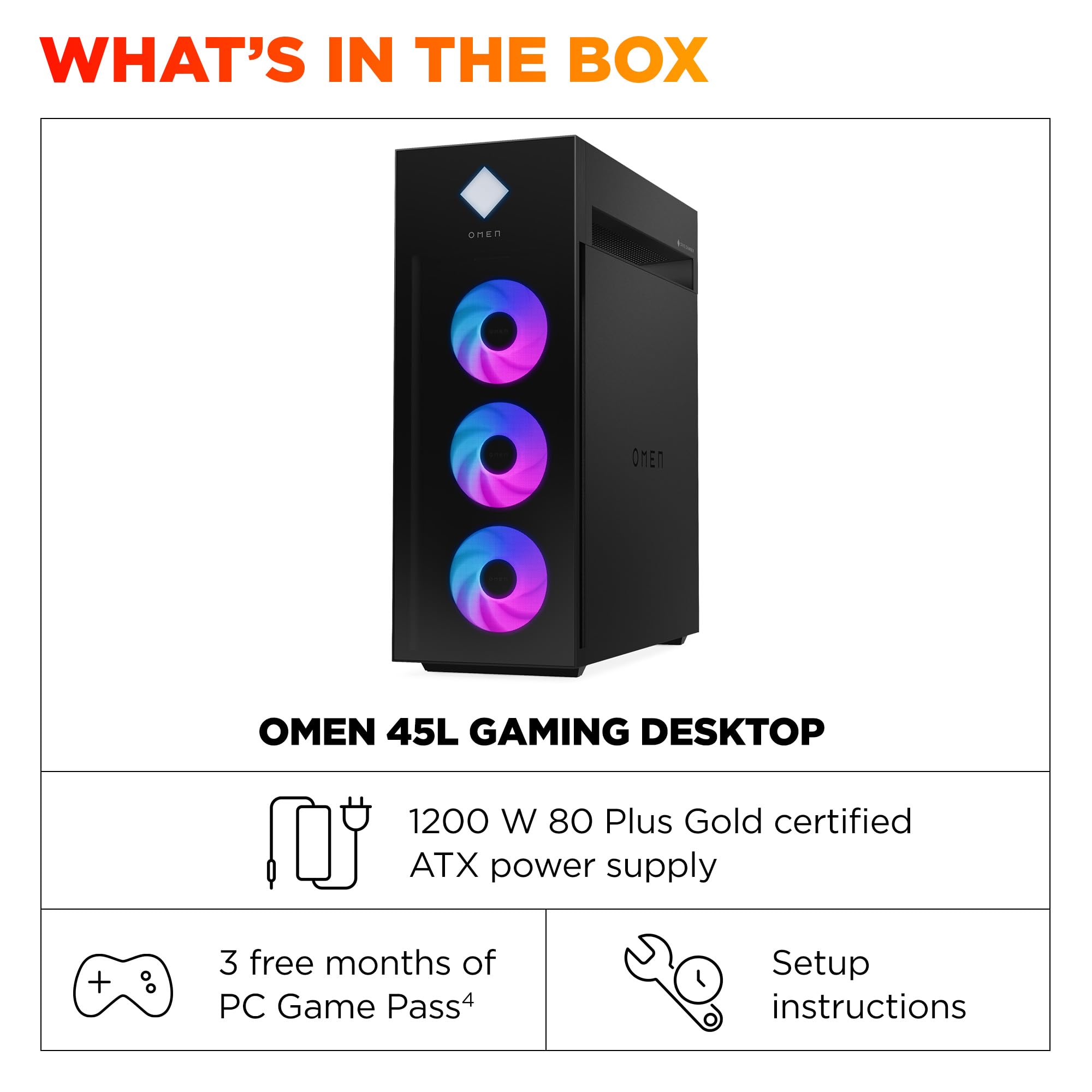 HP OMEN 45L Gaming Desktop, Intel Core Ultra 9 285K, 64 GB RAM, 2 TB SSD, NVIDIA GeForce RTX 5090, Windows 11 Pro, Microsoft Copilot, Tempered Glass, GT22-3090 (2025)