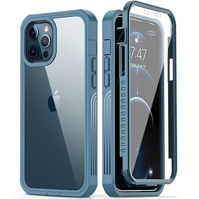 Buy Goodon Iphone 12 Pro Max Case With Built In Screen Protector Pass Ft Drop Test Military Grade Shockproof Clear Cover 360 Full Body Protective Phone Case For Apple Iphone 12 Pro Max