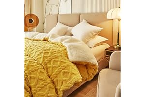 IVIEICIP 2023 New Thickened Super Soft Insulation Hibiscus Winter Quilts, Lightweight Breathable Warmth Thick Bed Comforters, Fluffy Plush Double-Sided Twin Size Velvet Blanket Quilt for Cold Weather.