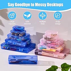 Goodma 4 Pieces Rectangular Plastic Boxes Empty