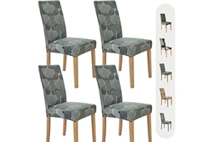 Secgo Chair Covers for Dining Room 4 Pack, Stretch Dining Chair Cover, Washable Spandex Kitchen Parsons Chair Slipcovers, Blue Chair Covers for Home or Party