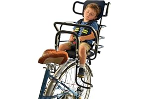 Kid's Bike Seat Rear with Adjustable Headrest, Rear Child Bike Seat with Foot Pedals Back Rest Handrail.Child Carrier Bike Ch