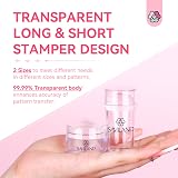 Saviland 4PC Jelly Nail Stamper Kit Clear Silicone Stamper French Manicure DIY view 4