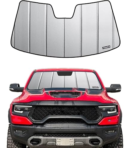 Pigenius Window Sun Shade Set For 2019-2023 Dodge Ram 1500 Crew Cab & TRX - Includes Rear Tailgate & Side Window Shades