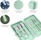 Keiby Citom Manicure Set 10pcs Professional Nail Clippers Kit Green Stainless view 5