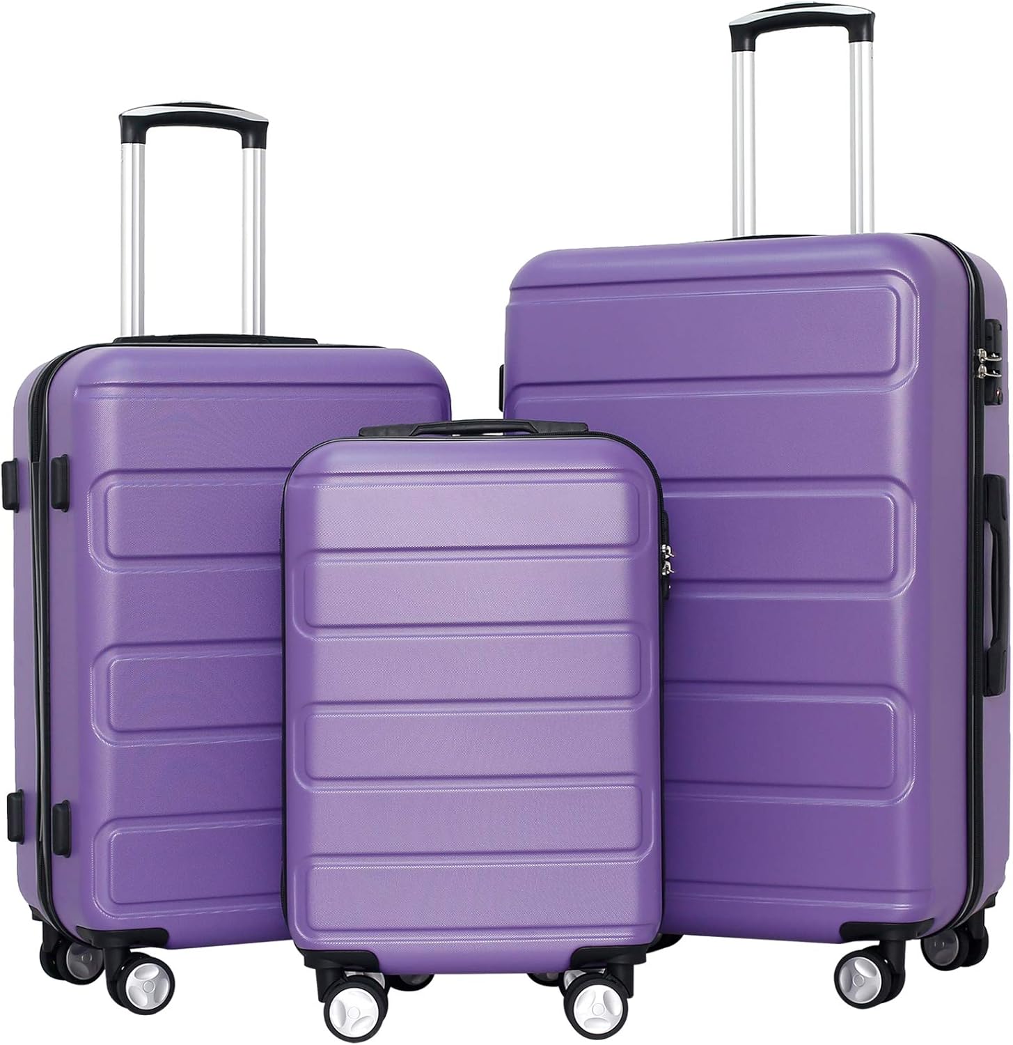 purple luggage sets under 100
