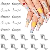 JERCLITY 20pcs Silver Alloy Scorpio Zodiac Nail Charms 10pcs Scorpio Sign Symbols Nail Charms 10pcs Scorpio Constellation Words Nail Charms for Nails(Scorpio Dates: October 24 to November 22), JSP406