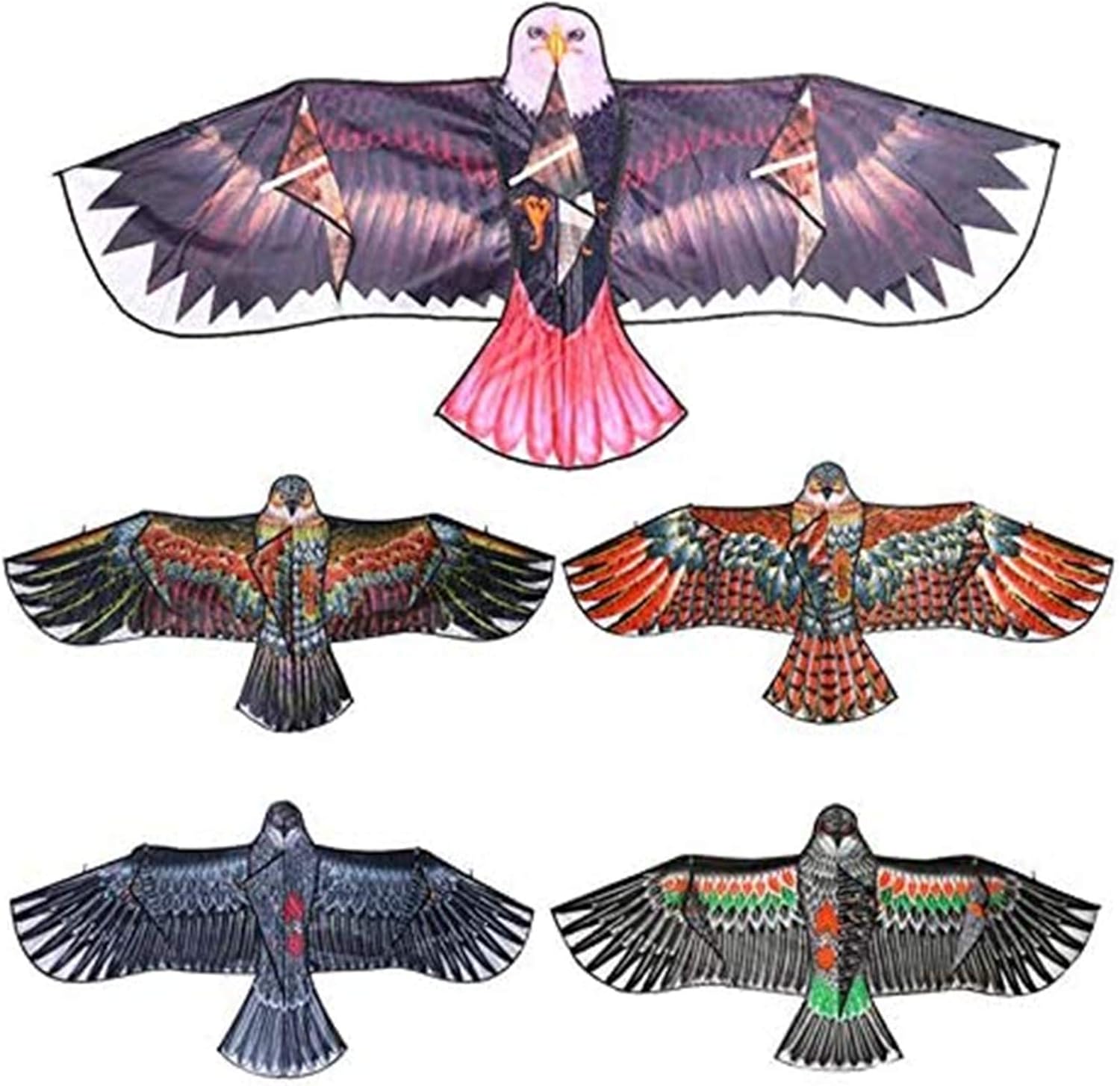 1.5M Flat Eagle Kite with 30 Meter Kite Line for Adult and Kids,Kites for Kids Easy to Fly