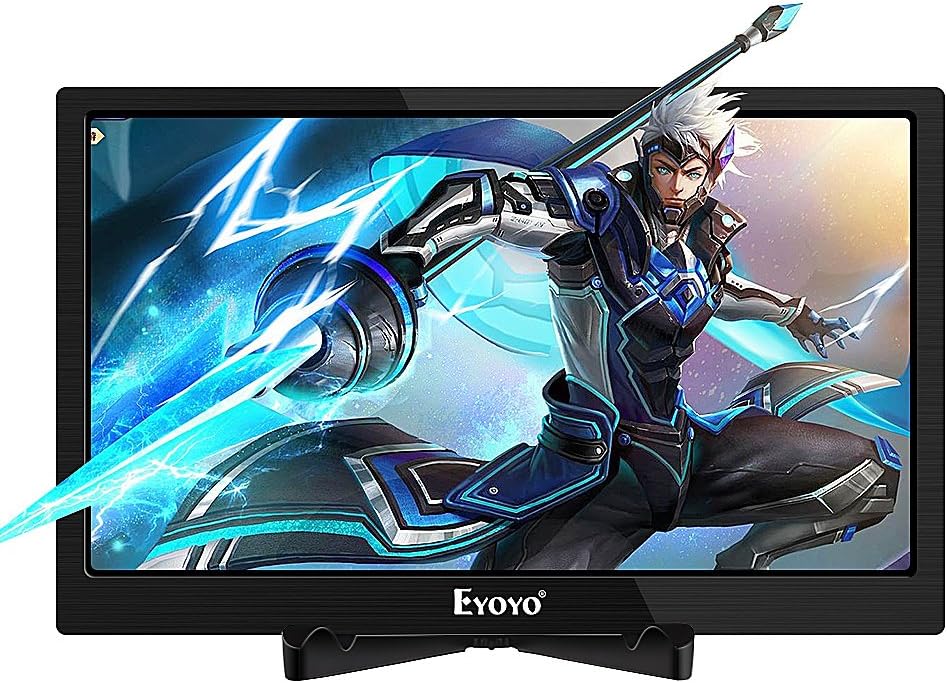 Eyoyo 13 inch IPS 2K HDMI Gaming Monitor, Portable 2560x1440 High-Resolution Display Screen Support Dual 4K HDMI Input Built-in Speakers for PS2 PS3 PS4 Xbox One Xbox360 Raspberry pi Computer