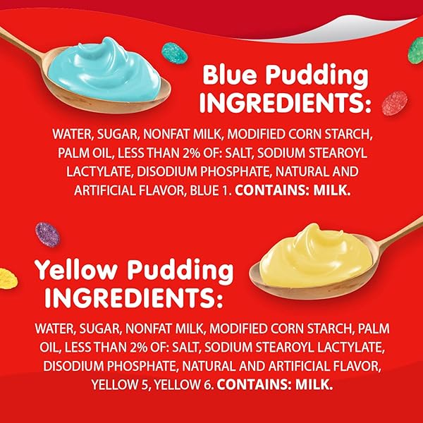 SNACK PACK POST FRUITY PEBBLES FLAVORED PUDDING CUPS, 3.25 OZ. 6 COUNT