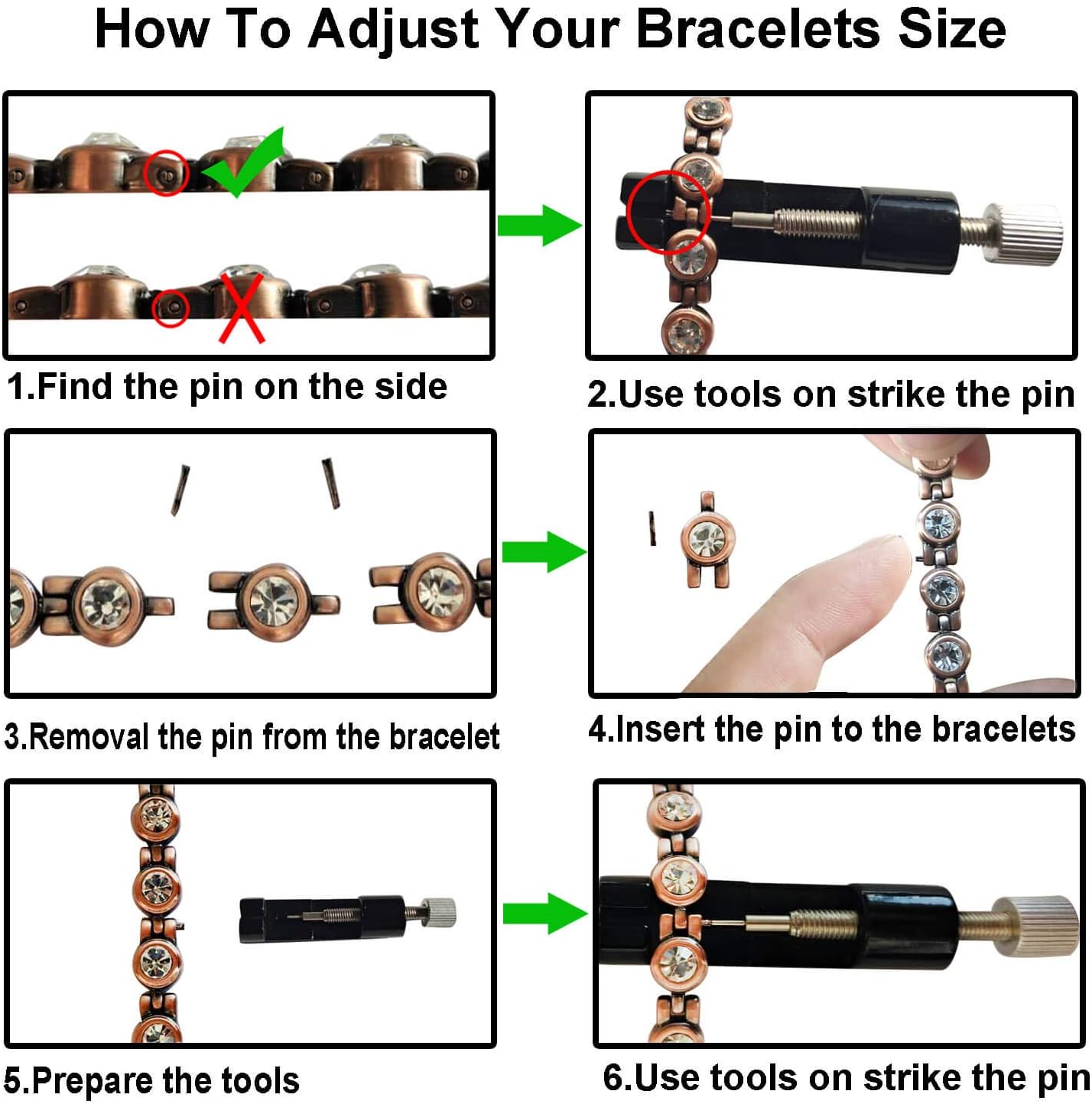 Copper Ankle Bracelets Crystal Anklet for Women Arthritis Pain Relief: Health & Personal Care