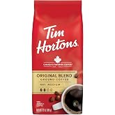 Tim Hortons Original Blend, Medium Roast Ground Coffee, Perfectly Balanced, Always Smooth, Made with 100% Arabica Beans, 12 Ounce Bag