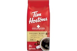 Tim Hortons Original Blend, Medium Roast Ground Coffee, Perfectly Balanced, Always Smooth, Made with 100% Arabica Beans, 12 Ounce Bag
