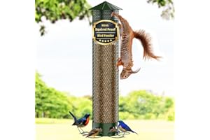 ICREER Lager Bird Feeder,Metal Squirrel Proof Bird Feeders for Outdoors Hanging 5.5LB Capacity Bird Feeder,Easily Beat Squirrels,Attracting Finch,Cardinal,Chickadee