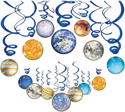 Amazon Com Cc Home Solar System Hanging Swirl Decorations