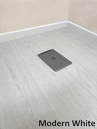 8 Mm Laminat Holz Bodenbelag Packungen V Groove Ac4 Weiss Grau Stein Modern Weiss Amazon De Baumarkt