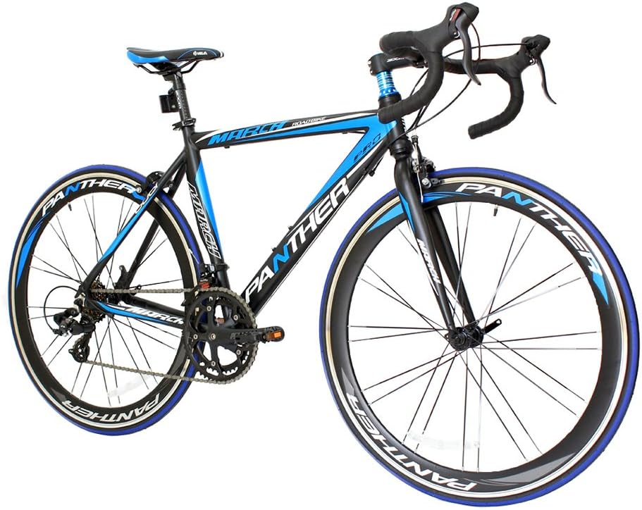 Panther Light Aluminum Frame Road Bike Shimano TourneySTI Integrated Shifters 14 Speed 700C Racing Bicycle Size: 50cm
