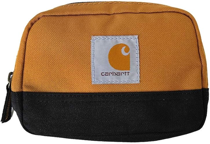 Amazon カーハート Carhartt ポーチ メンズ レディース ブラウン タグ 小物ポーチ マルチポーチ 収納 丈夫 ミニポーチ トラベルポーチ ポーチ