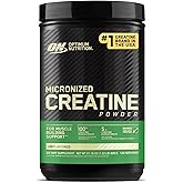 Optimum Nutrition Micronized Creatine Monohydrate Powder, Unflavored, 120 Servings, 600 Grams (Packaging May Vary)