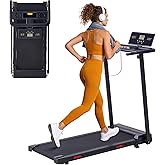 POTUPUS Walking Pad with Handle Bar and Incline, 3.0HP Under Desk Treadmill for Home Small Space, 0.6-7.6MPH Portable Walking Pad Treadmill with Handles, 350LBS, 2026 Upgrade