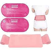 Ice Packs for Injuries Reusable, 3-Piece Set Soft Cold Gel Soft Ice Wrap for Injury, Alleviate Joint and Muscle Pain - Gel Ice Pack Resuable for Back, Shoulders, Neck, Arm and Legs Pink