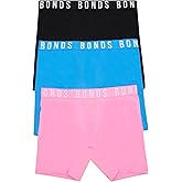 Bonds womens Boxer Briefs 3-pack – Mid-length, Soft Cotton, Everyday Comfort Underwear
