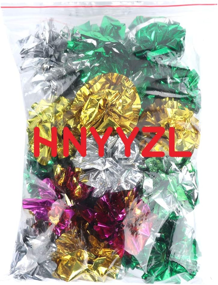 HNYYZL Bestsupplier 25 Pack Crinkle Balls Cat Toys - Original Mylar Crinkle Balls Cat Toys（Random Color） : Pet Supplies