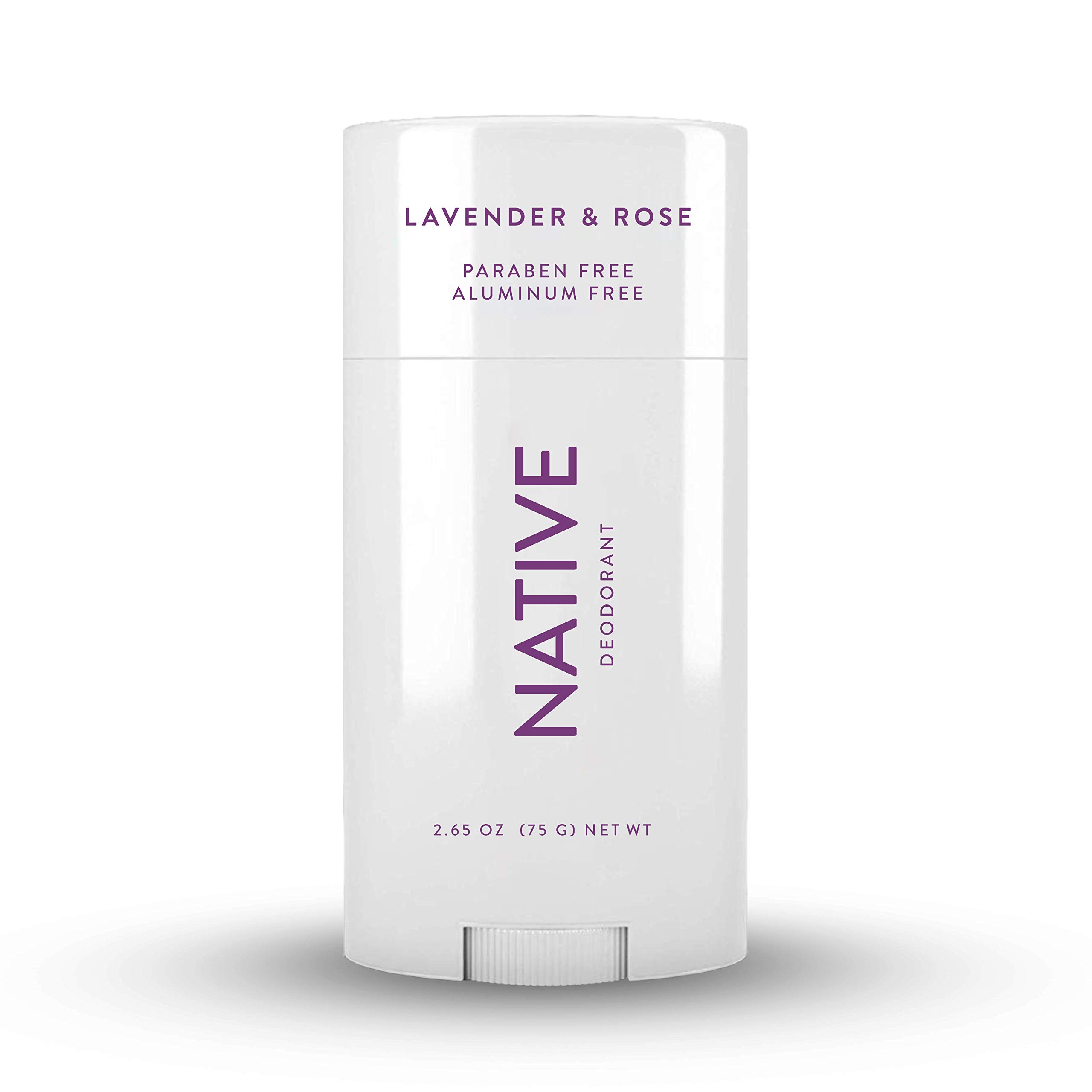 Native Deodorant - Natural Deodorant for Women and Men - Vegan, Gluten Free, Cruelty Free, Contains Probiotics - Aluminum Free & Paraben Free, Naturally Derived Ingredients - Lavender & Rose