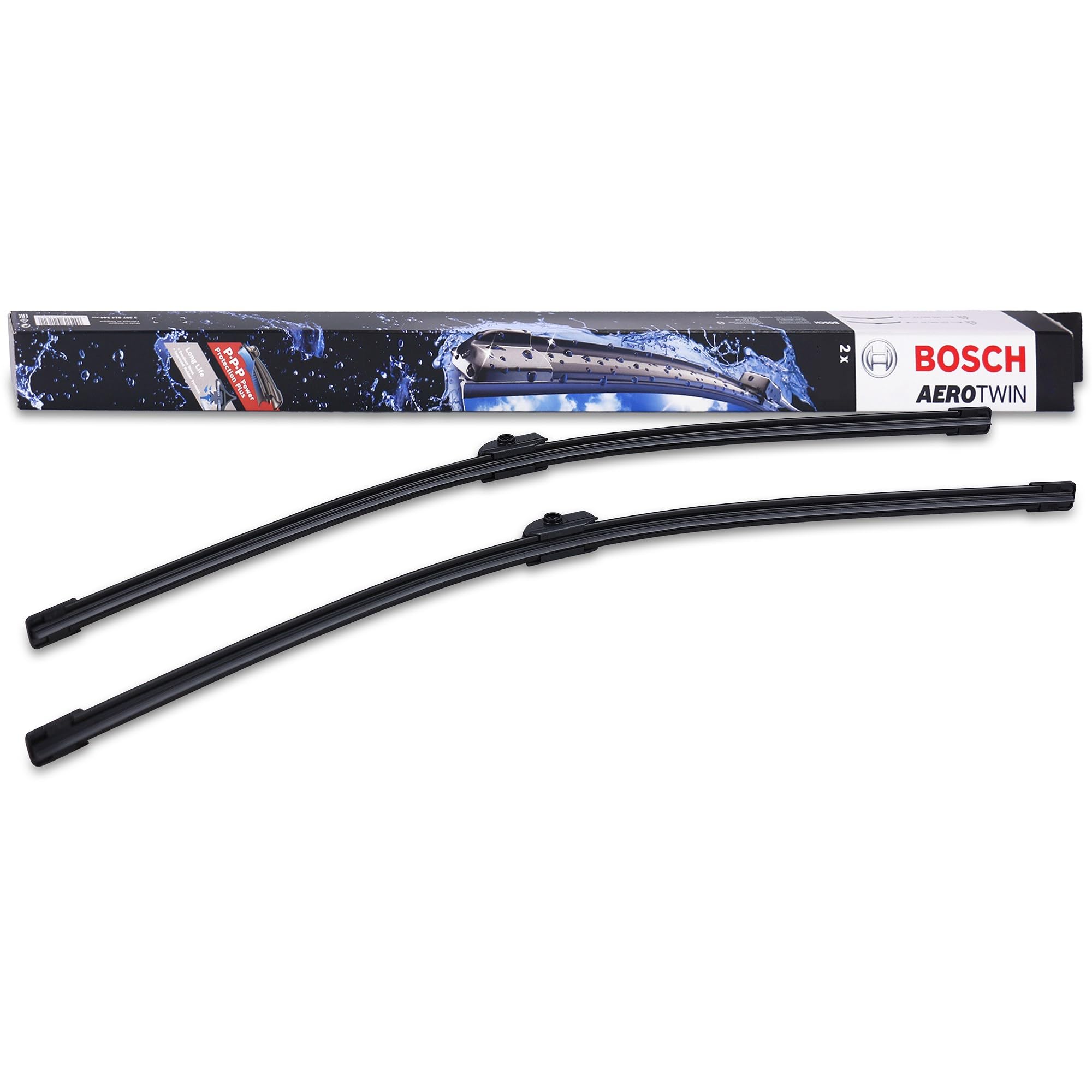 Bosch Wiper Blade Aerotwin A034S, Length: 650mm/650mm – Set of Front Wiper Blades - Only for Left-Hand Drive (EU)