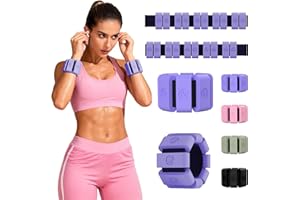 Sonkoloro Adjustable Wrist Weights for Women Men, Leg Weights for Women 0.75lb-1lb Each for Walking, Yoga, Dance, Barre, Gym