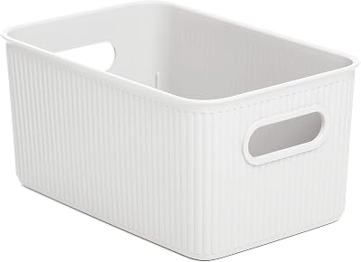 TATAY 5 L Plastic Storage Basket Baobab White 18,1x27,2x13 cm