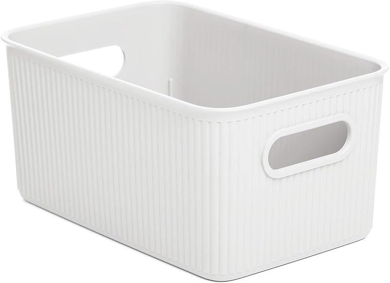 TATAY 5 L Plastic Storage Basket Baobab White 18,1x27,2x13 cm