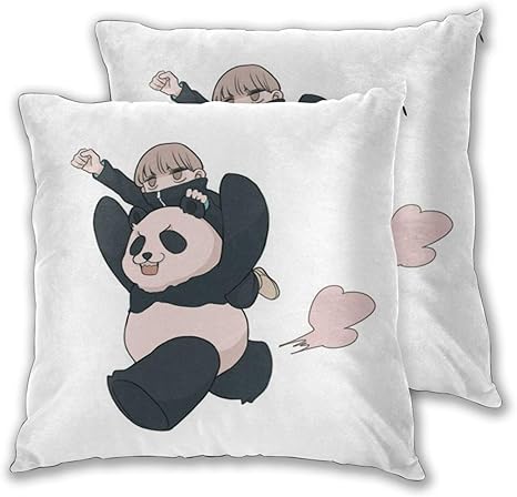 Amazon Co Jp 呪術廻戦 パンダ先輩 五条悟 クッションカバー 2枚セット 座布団カバー 抱き枕カバー ソファ背当て 部屋飾り インテリア 手触り良く 雑貨 おしゃれ 人気 アニメ キャラクター 45 45cm ホーム キッチン