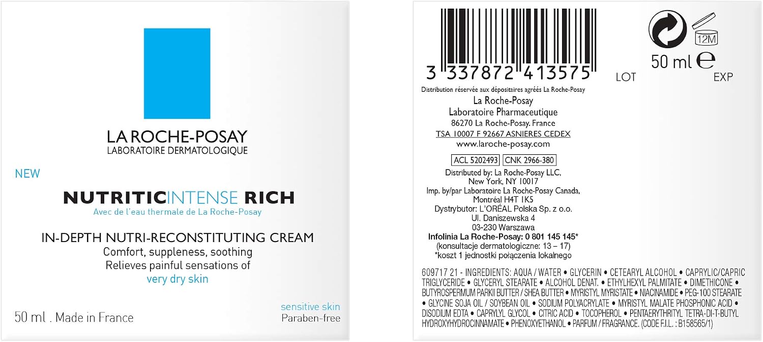 La Roche-Posay Nutritic Intense Riche Cream Pot 50ml, Blanco - Image 4