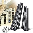 AOLISHENG 1 Pair Undermount Heavy Duty Drawer Slides 16 24 32 40 Inch 260 lb Load Capacity Bottom Mounted Full Extension Ball Bearing Hidden Stair Rails Cabinet Concealed Runner Glide