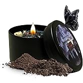 Graveyard Dirt Spiritual Spell Candle for Necromancy, Protection and Banishing|Remove hexes and Bad luck | All Natural & Organic Coconut Wax Candle for House Energy Cleansing Purification (4oz)