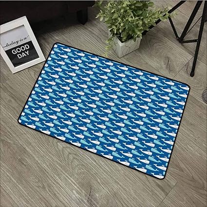 Amazon Com Loveeo Doormat Whale Bicolor Whales In The Sea In