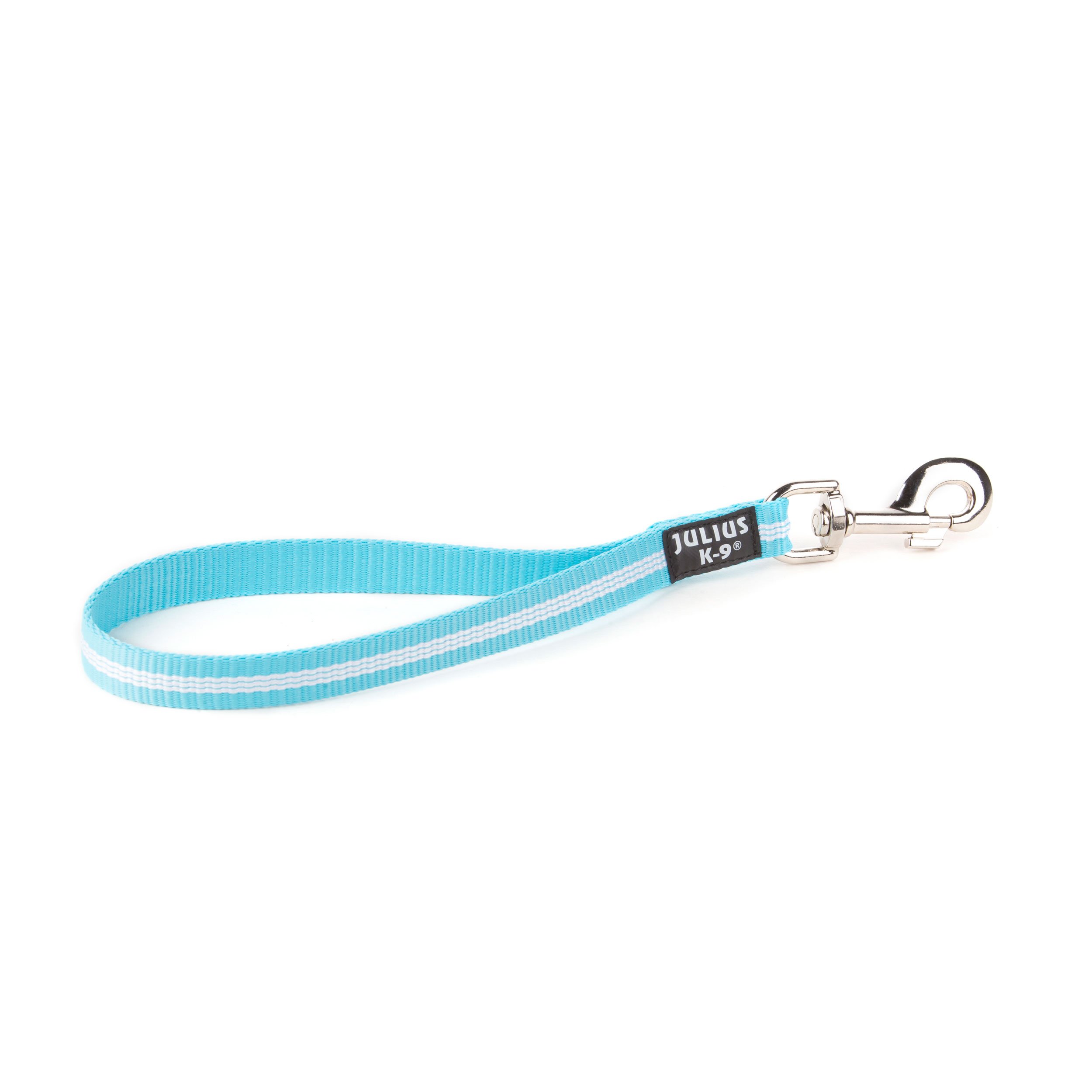 IDC Tubular Webbing Short Leash, 19 mm x 35 cm, Aquamarine
