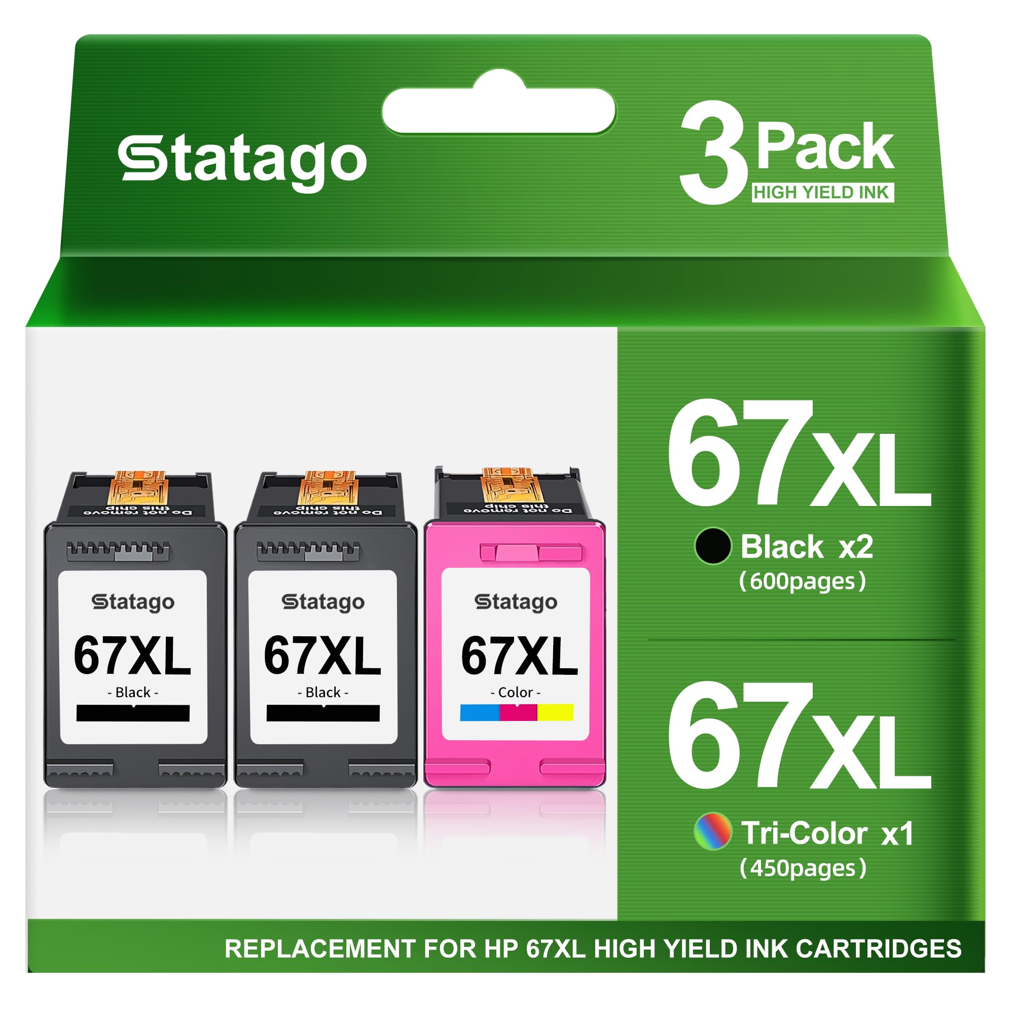 Statago 67XL Ink Cartridges Combo Pack Replacement
