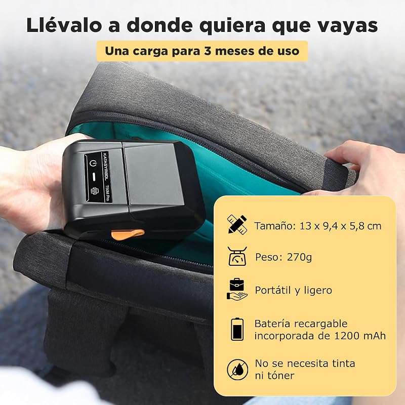 T50M Pro Etiquetadora Bluetooth Compatible con 80+ Etiquetas Grandes