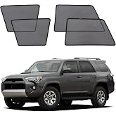XCBYT 2011-2023 4 Runner Window Shades, 4-Pack Magnetic Cooling Mesh | Blocks heat for camping &amp; baby sleeping. Front shades are partial for rearview mirror. Wait 24h for clips to set